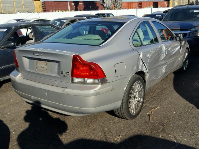 YV1RS58D622135491 - 2002 VOLVO S60 2.4T GRAY photo 4