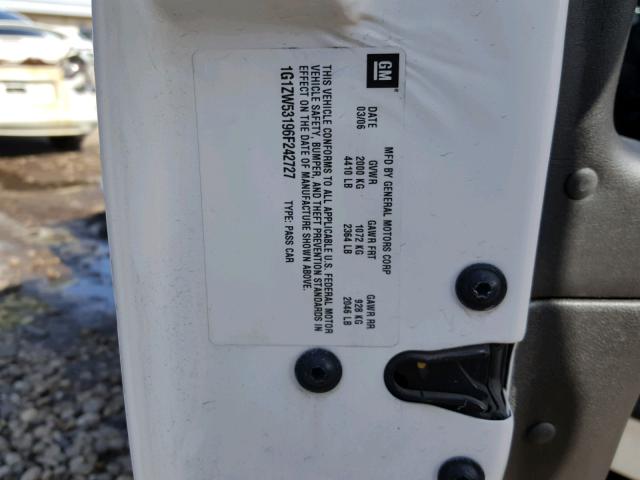 1G1ZW53196F242727 - 2006 CHEVROLET MALIBU SS Ağ foto 10