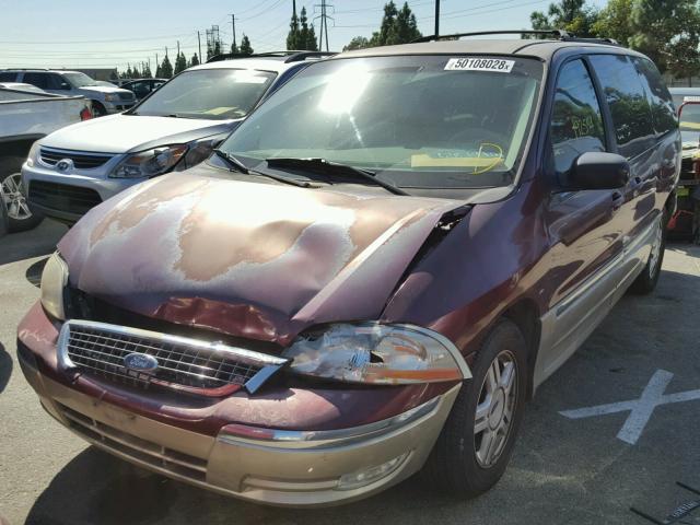 2FMZA53451BA31837 - 2001 FORD WINDSTAR S RED photo 2