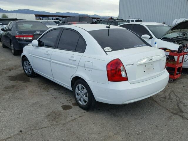 KMHCN46C89U296359 - 2009 HYUNDAI ACCENT GLS WHITE photo 3