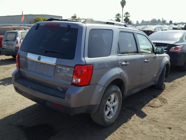 4F2CZ49H08KM19503 - 2008 MAZDA TRIBUTE HY GRAY photo 4