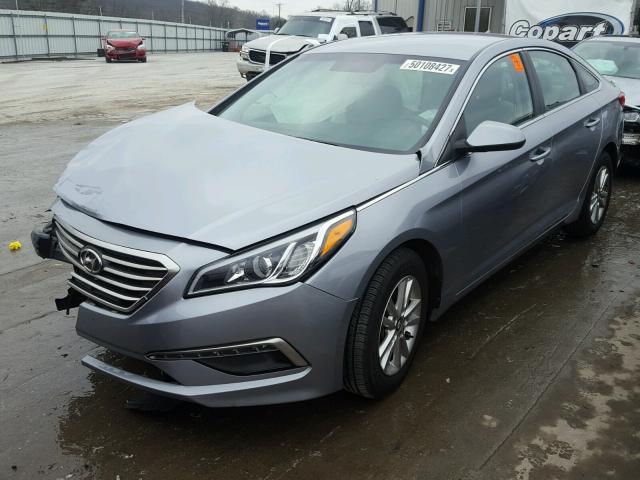 5NPE24AF9FH033634 - 2015 HYUNDAI SONATA SE BLUE photo 2