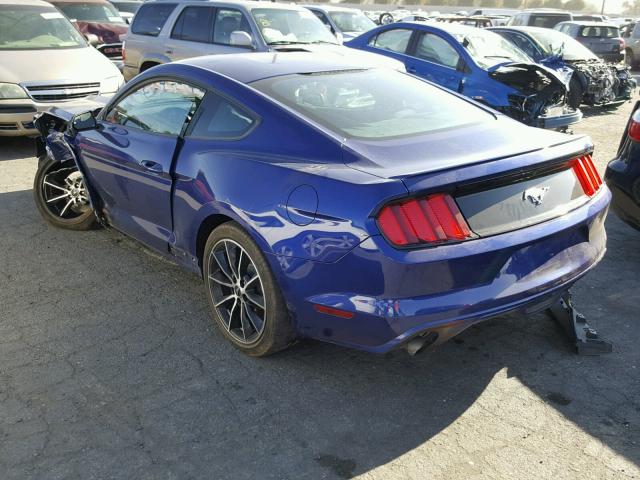 1FA6P8TH0G5243641 - 2016 FORD MUSTANG BLUE photo 3