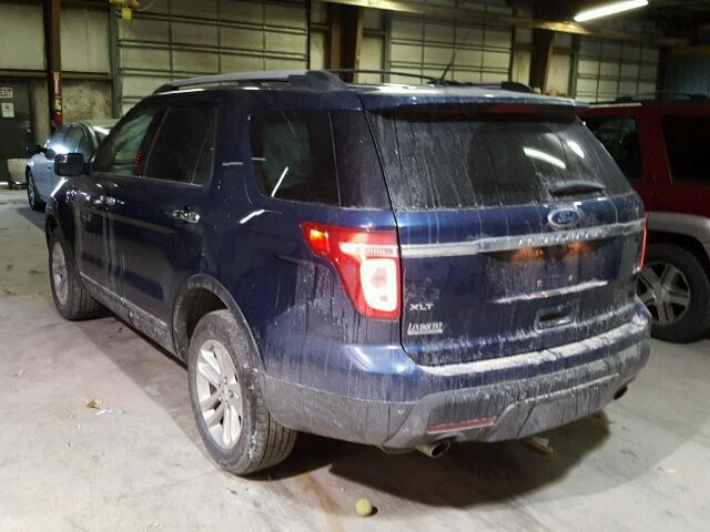 1FMHK8D83CGA51334 - 2012 FORD EXPLORER X BLUE photo 3