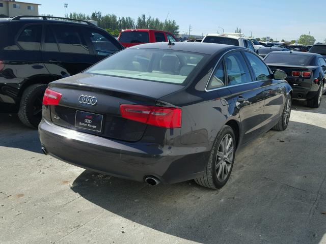 WAUDFAFC3DN045673 - 2013 AUDI A6 PREMIUM GRAY photo 4