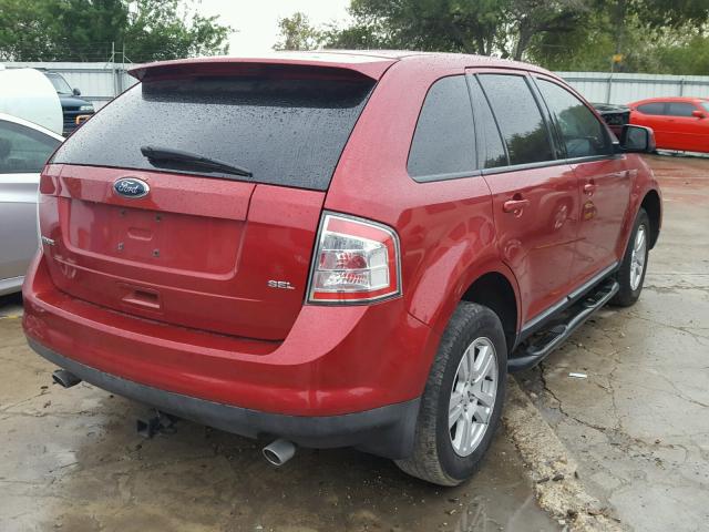 2FMDK38C98BA35282 - 2008 FORD EDGE SEL BURGUNDY photo 4