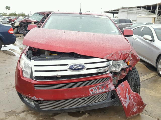 2FMDK38C98BA35282 - 2008 FORD EDGE SEL BURGUNDY photo 9