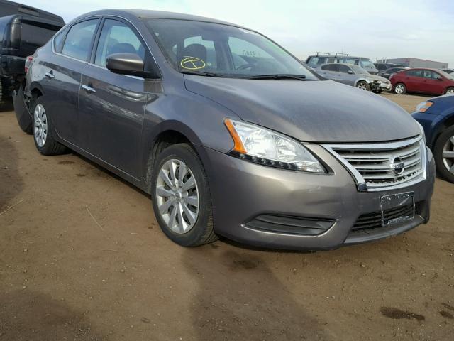 3N1AB7AP2FL654113 - 2015 NISSAN SENTRA S GRAY photo 1