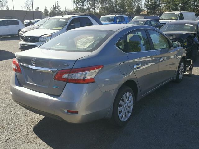 3N1AB7AP0DL676091 - 2013 NISSAN SENTRA S GRAY photo 4