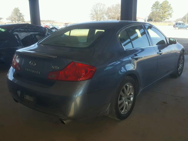 JNKBV61F07M800248 - 2007 INFINITI G35 BLUE photo 4