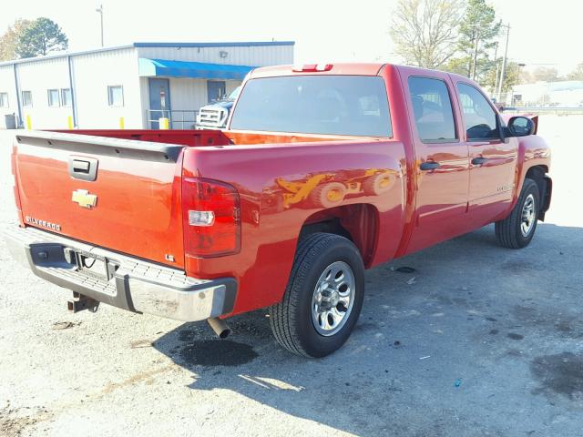 2GCEC13C971707539 - 2007 CHEVROLET SILVERADO RED photo 4