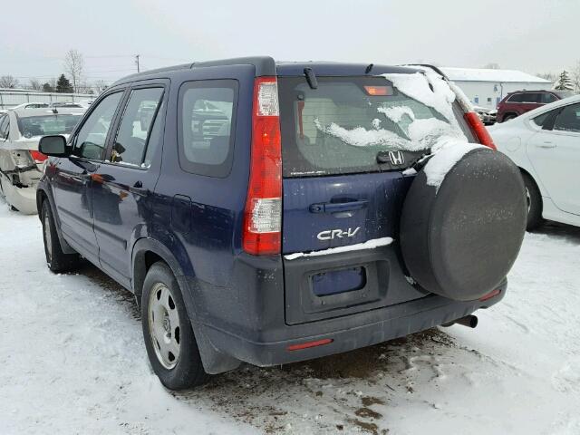 JHLRD78545C052745 - 2005 HONDA CR-V LX BLUE photo 3