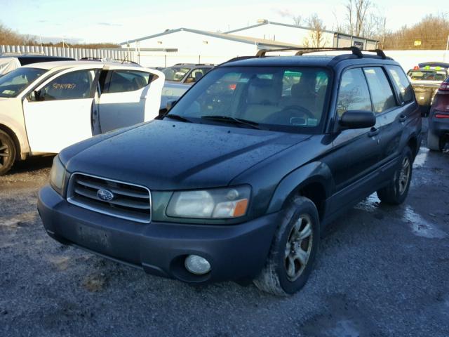 JF1SG63684H747494 - 2004 SUBARU FORESTER 2 GREEN photo 2