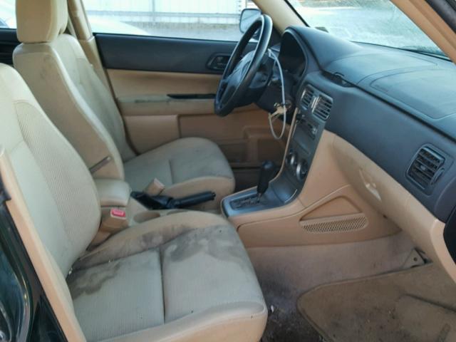 JF1SG63684H747494 - 2004 SUBARU FORESTER 2 GREEN photo 5