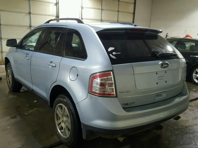 2FMDK48C68BA07896 - 2008 FORD EDGE SEL BLUE photo 3