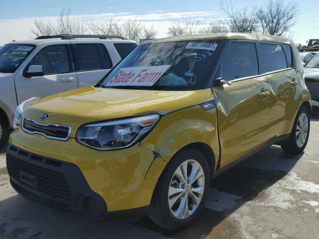 KNDJP3A54F7192485 - 2015 KIA SOUL + YELLOW photo 2