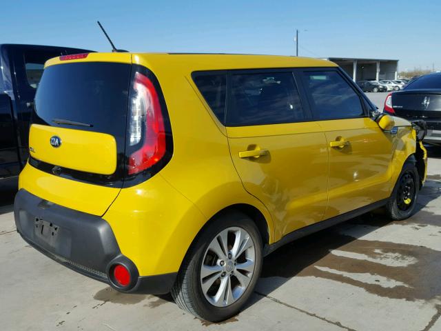 KNDJP3A54F7192485 - 2015 KIA SOUL + YELLOW photo 4