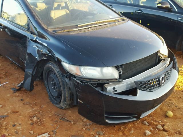 2HGFG12629H506033 - 2009 HONDA CIVIC LX BLACK photo 9