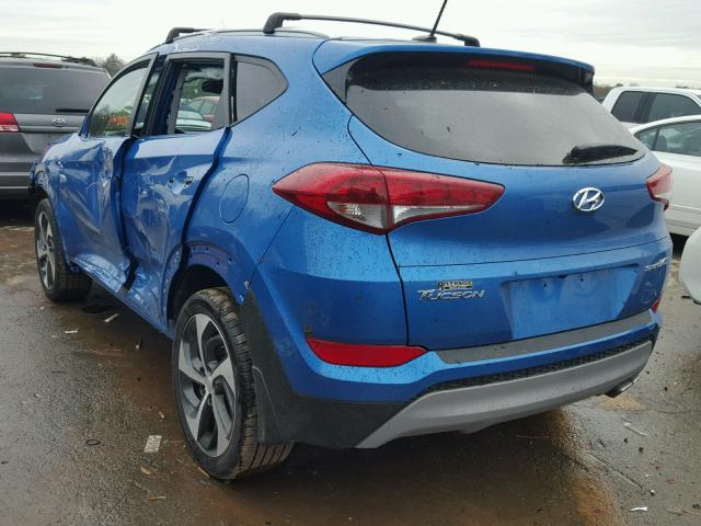 KM8J33A25HU417899 - 2017 HYUNDAI TUCSON LIM BLUE photo 3