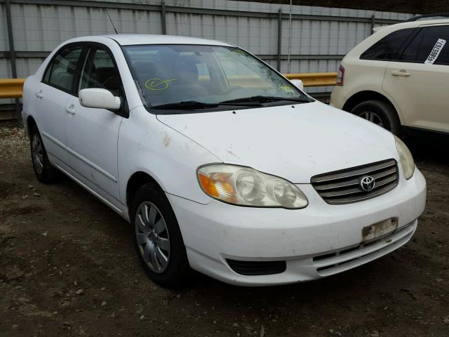 2T1BR32E03C106855 - 2003 TOYOTA COROLLA CE WHITE photo 1