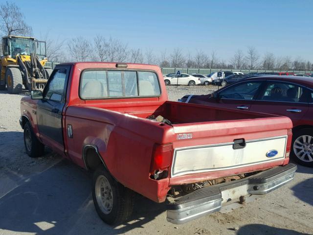 1FTCR10AXNTA87171 - 1992 FORD RANGER RED photo 3