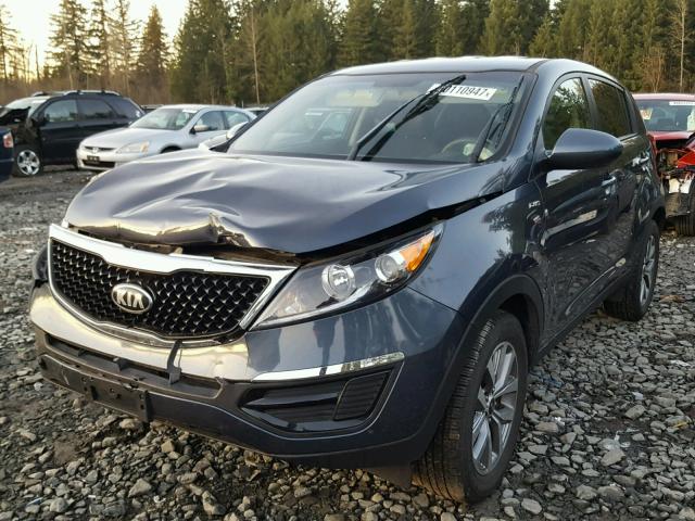 KNDPBCAC0F7737914 - 2015 KIA SPORTAGE L BLUE photo 2