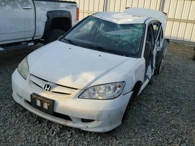 2HGES16394H611378 - 2004 HONDA CIVIC DX V WHITE photo 2