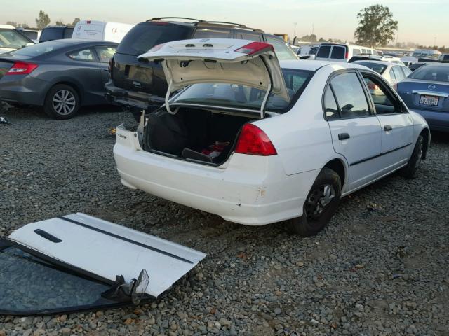 2HGES16394H611378 - 2004 HONDA CIVIC DX V WHITE photo 4