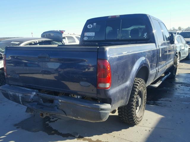 1FTNW20L44EA72693 - 2004 FORD F250 SUPER BLUE photo 4