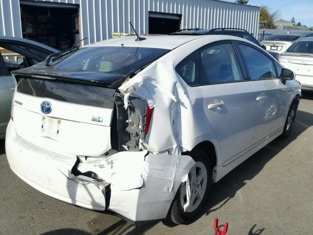 JTDKN3DU4A0234684 - 2010 TOYOTA PRIUS WHITE photo 4