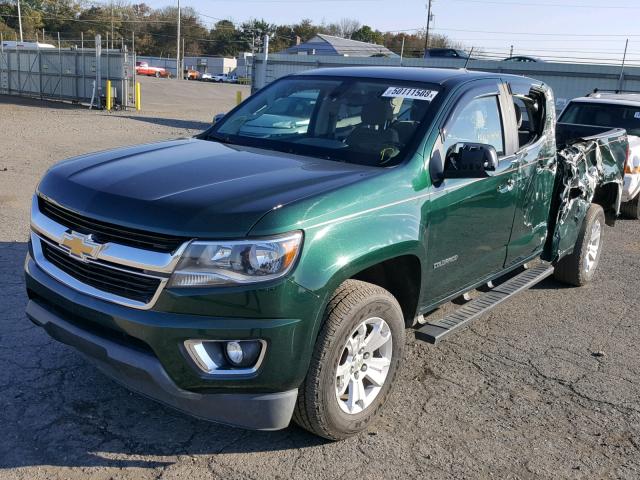 1GCGTBE35F1162827 - 2015 CHEVROLET COLORADO L GREEN photo 2