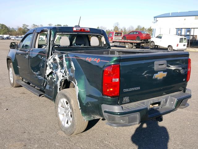 1GCGTBE35F1162827 - 2015 CHEVROLET COLORADO L GREEN photo 3