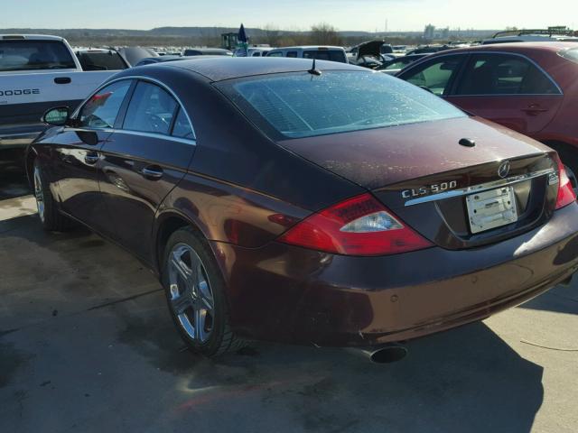 WDDDJ75X56A076528 - 2006 MERCEDES-BENZ CLS 500C MAROON photo 3