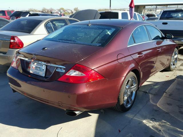 WDDDJ75X56A076528 - 2006 MERCEDES-BENZ CLS 500C MAROON photo 4