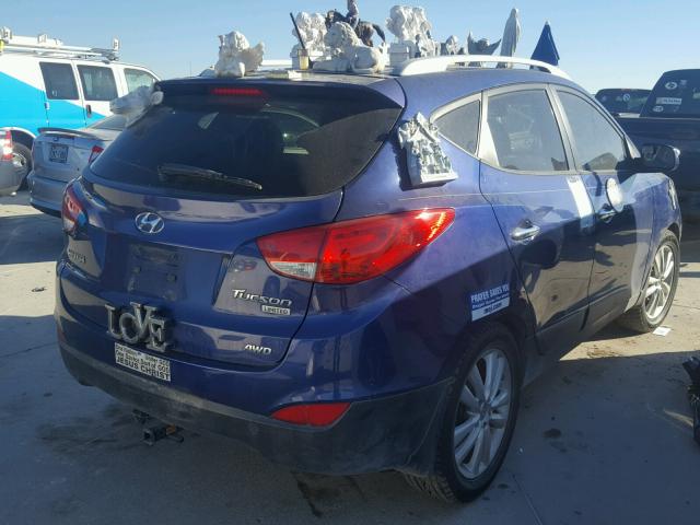 KM8JUCAC7CU461045 - 2012 HYUNDAI TUCSON GLS BLUE photo 4