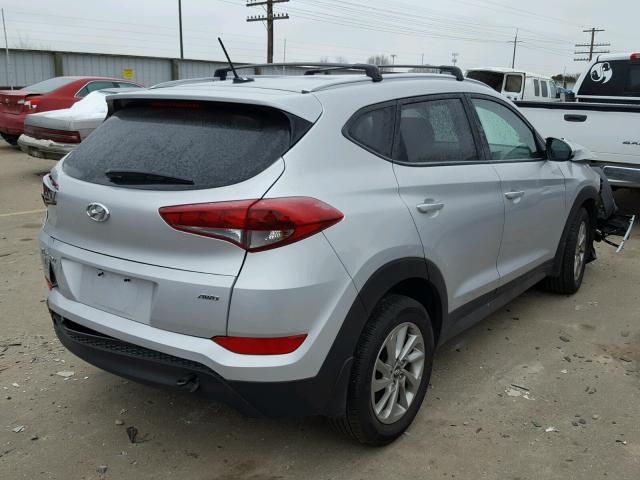 KM8J3CA46GU257015 - 2016 HYUNDAI TUCSON LIM SILVER photo 4