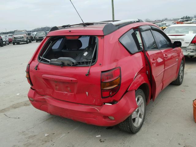 5Y2SL62854Z466157 - 2004 PONTIAC VIBE RED photo 4