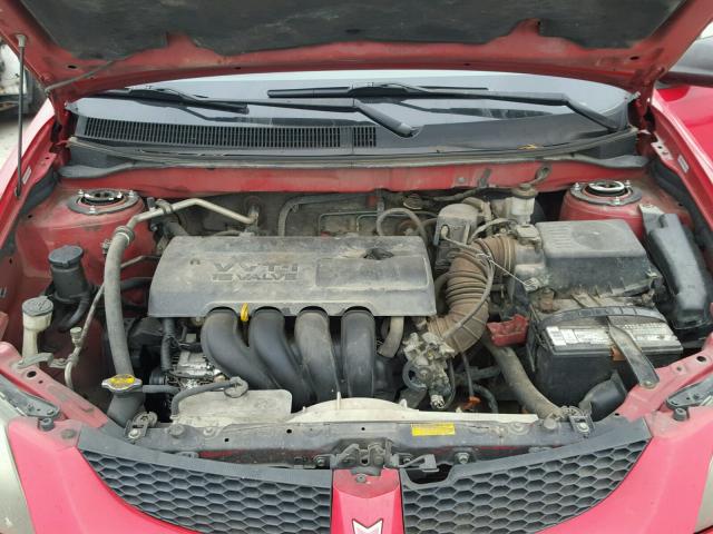 5Y2SL62854Z466157 - 2004 PONTIAC VIBE RED photo 7