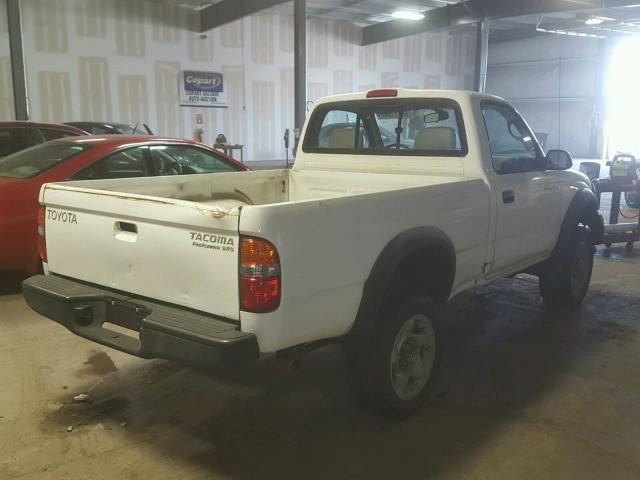 5TENM92N52Z030086 - 2002 TOYOTA TACOMA PRE WHITE photo 4