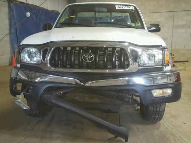 5TENM92N52Z030086 - 2002 TOYOTA TACOMA PRE WHITE photo 9