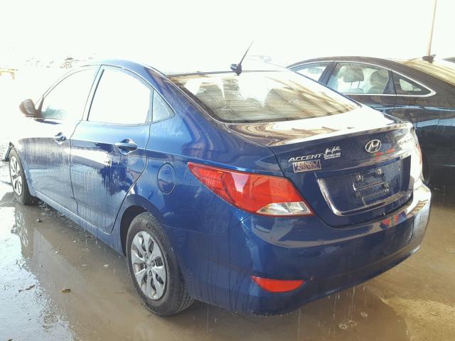 KMHCT4AE3FU890061 - 2015 HYUNDAI ACCENT GLS BLUE photo 3