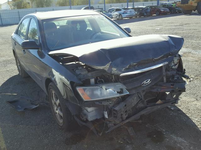 5NPEU46FX6H132188 - 2006 HYUNDAI SONATA GLS BLACK photo 1