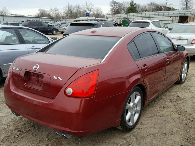 1N4BA41E68C835642 - 2008 NISSAN MAXIMA SE RED photo 4