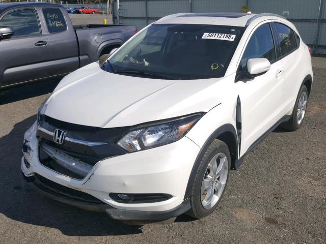 3CZRU6H76GM729167 - 2016 HONDA HR-V EXL WHITE photo 2