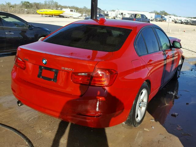 WBA3C3G51FNS75554 - 2015 BMW 320 I RED photo 4