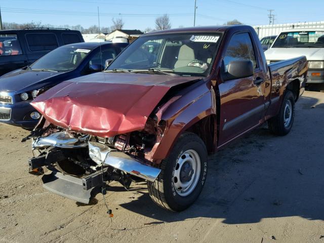 1GCCS149278185430 - 2007 CHEVROLET COLORADO MAROON photo 2