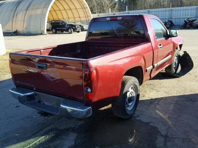 1GCCS149278185430 - 2007 CHEVROLET COLORADO MAROON photo 4