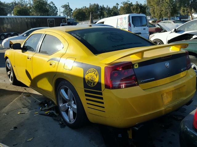 2B3KA73W27H638742 - 2007 DODGE CHARGER SR YELLOW photo 3