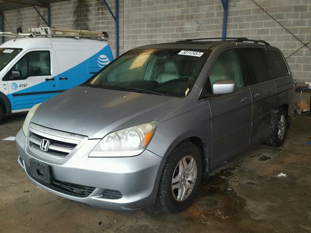 5FNRL38726B024361 - 2006 HONDA ODYSSEY EX GRAY photo 2