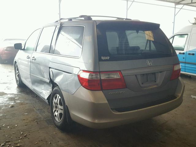 5FNRL38726B024361 - 2006 HONDA ODYSSEY EX GRAY photo 3